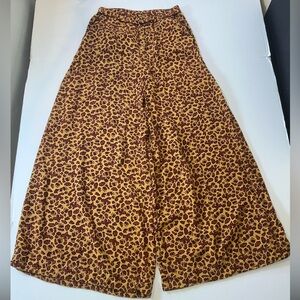 Free People Bennie Wide Leg Pants. Cheetah Leopard animal print